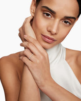 DY Eden Band Ring in 18K Yellow Gold with Pavé Diamonds, 1.85mm